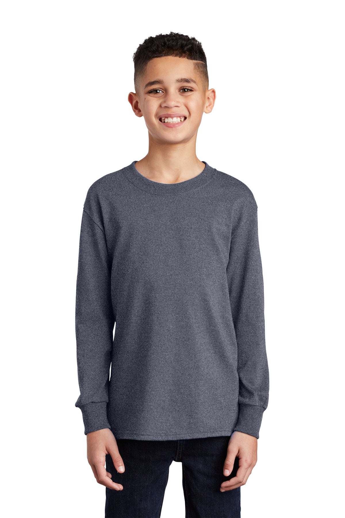 Port & Company® Youth Long Sleeve Core Cotton Tee. PC54YLS