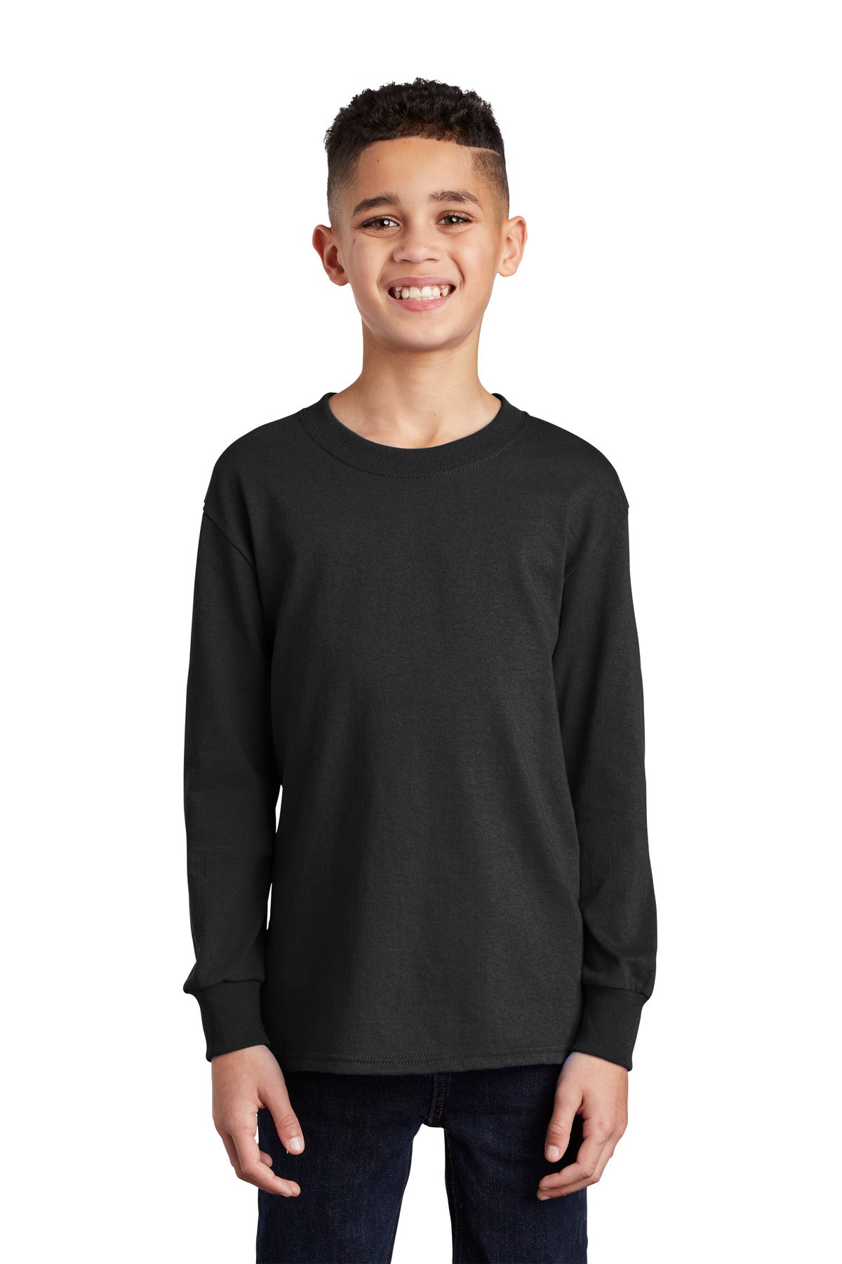 Port & Company® Youth Long Sleeve Core Cotton Tee. PC54YLS