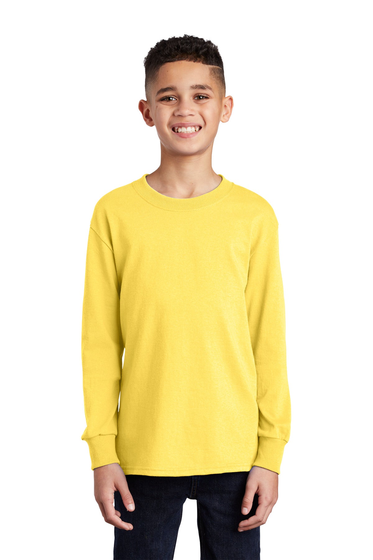 Port & Company® Youth Long Sleeve Core Cotton Tee. PC54YLS