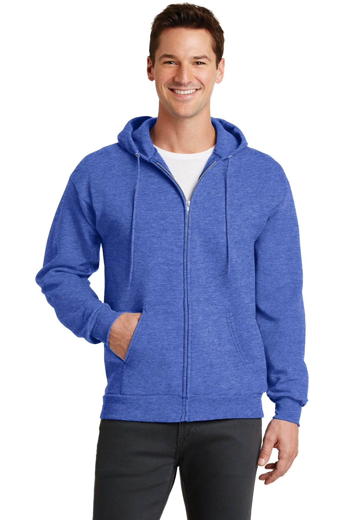 Port & Company® - Core Fleece Full-Zip Hooded Sweatshirt. PC78ZH