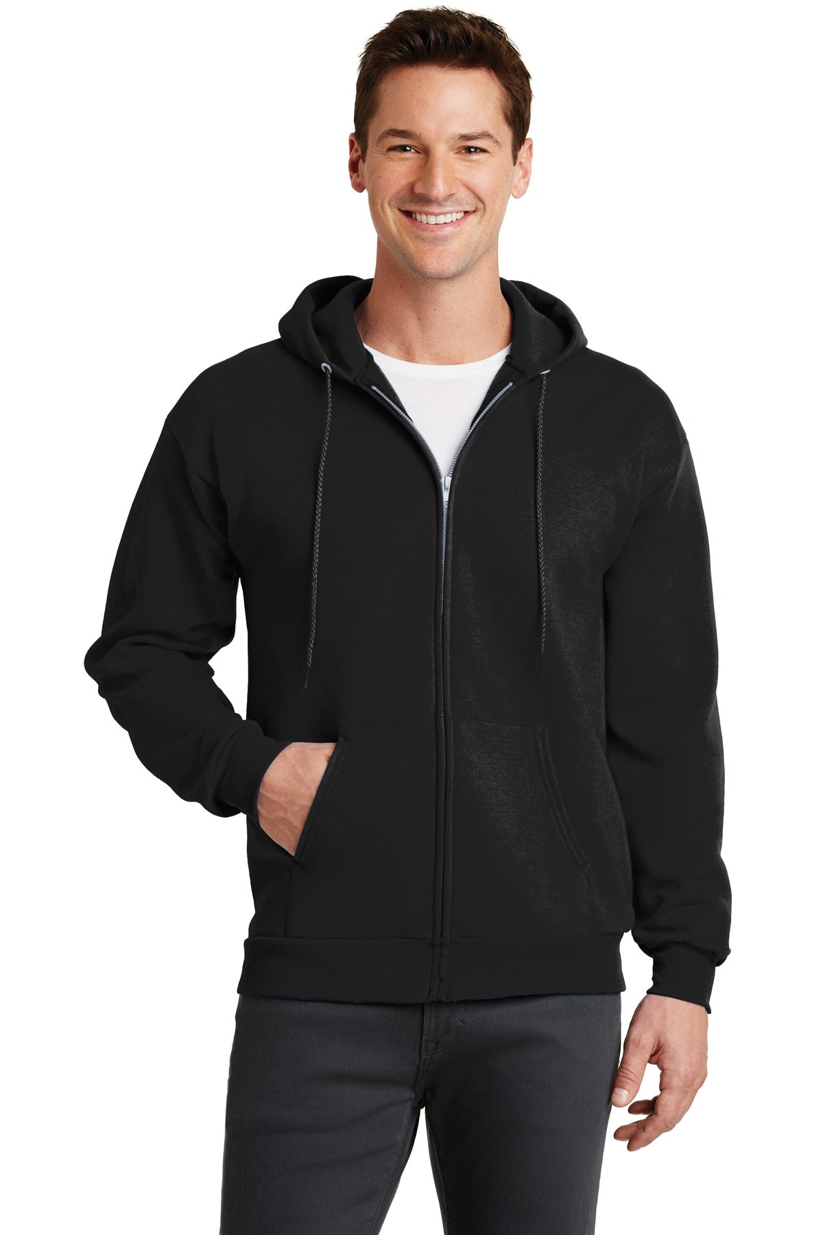 Port & Company® - Core Fleece Full-Zip Hooded Sweatshirt. PC78ZH