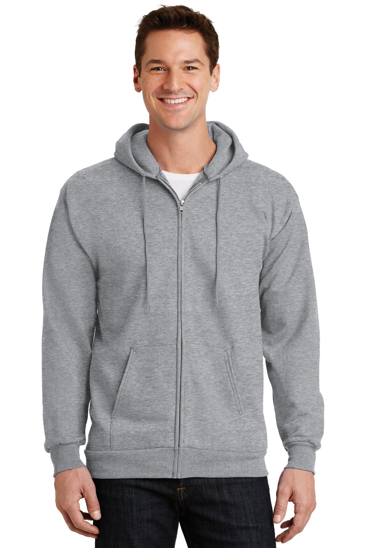 Port & Company® -  Essential Fleece Full-Zip Hooded Sweatshirt.  PC90ZH