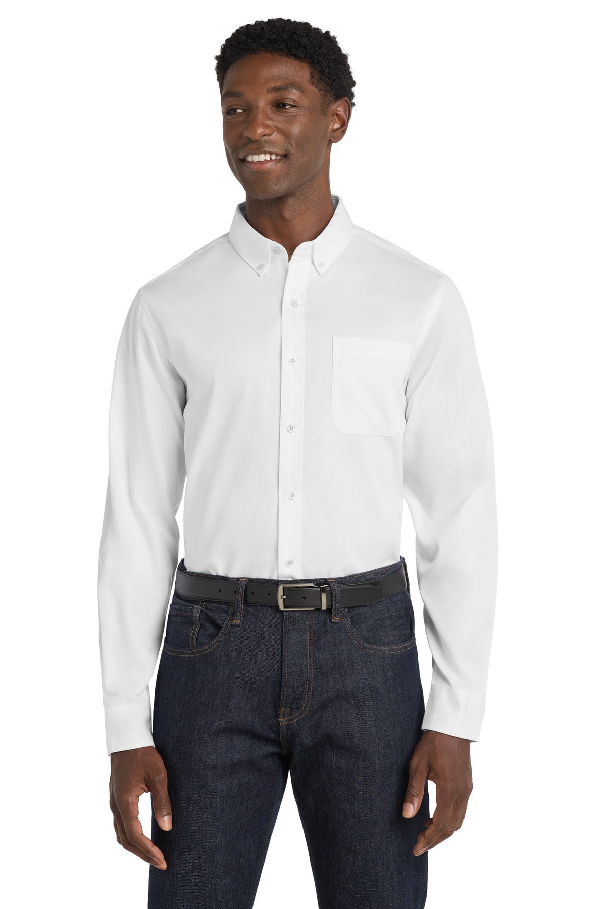 Port Authority® Long Sleeve SuperPro React™ Twill Shirt. W808