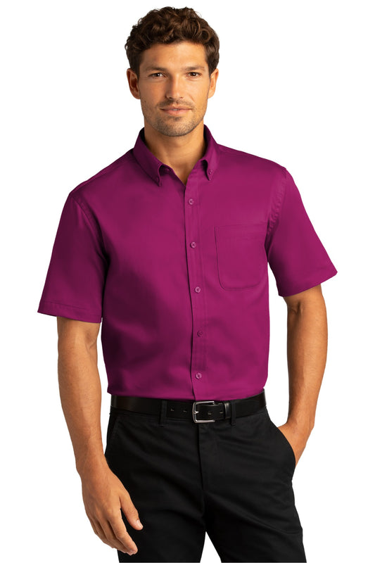 Port Authority® Short Sleeve SuperPro React™ Twill Shirt. W809
