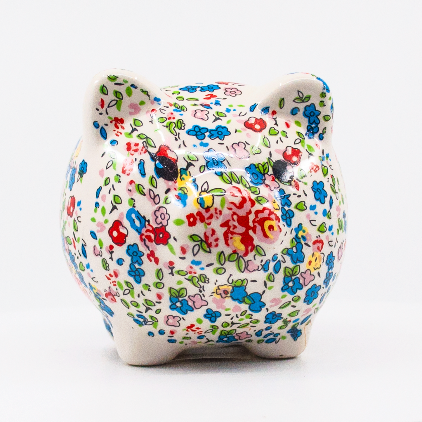 Pig Money Piggy Bank by Crystal Castle®- Red, Green, and Blue