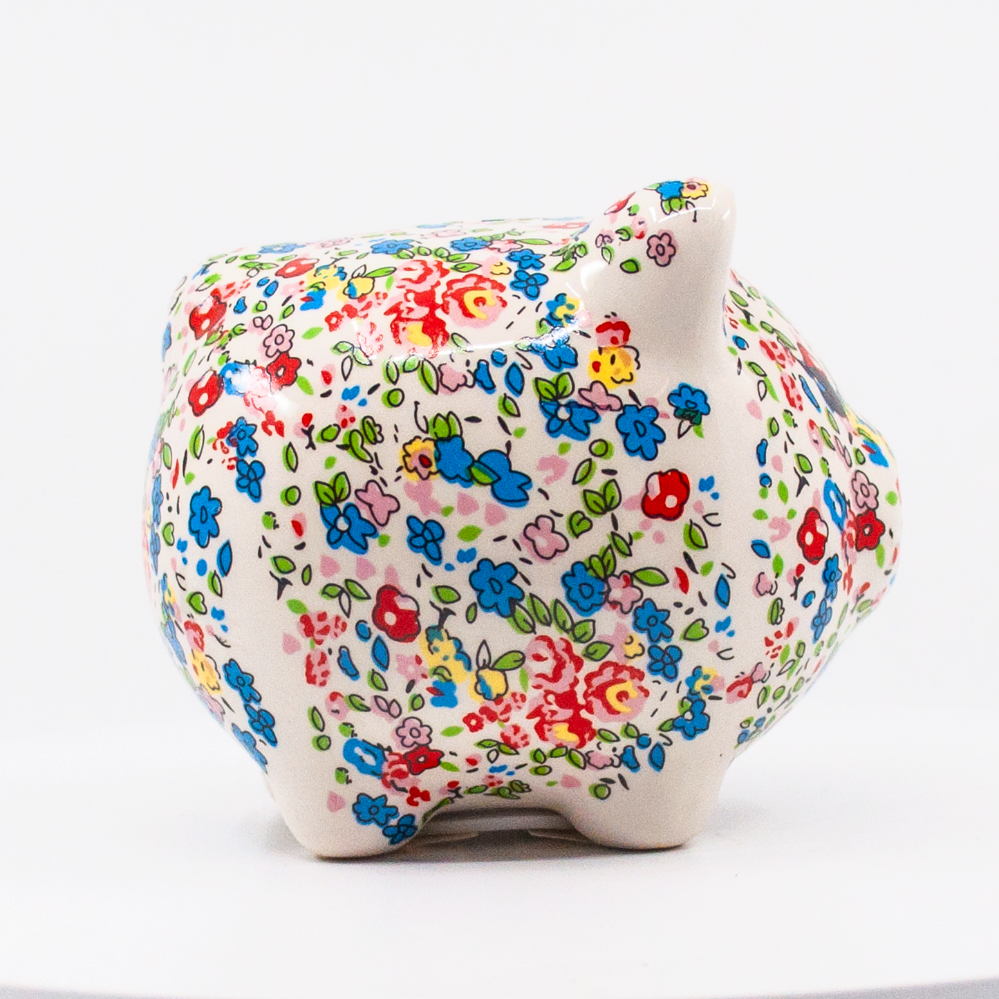 Pig Money Piggy Bank by Crystal Castle®- Red, Green, and Blue