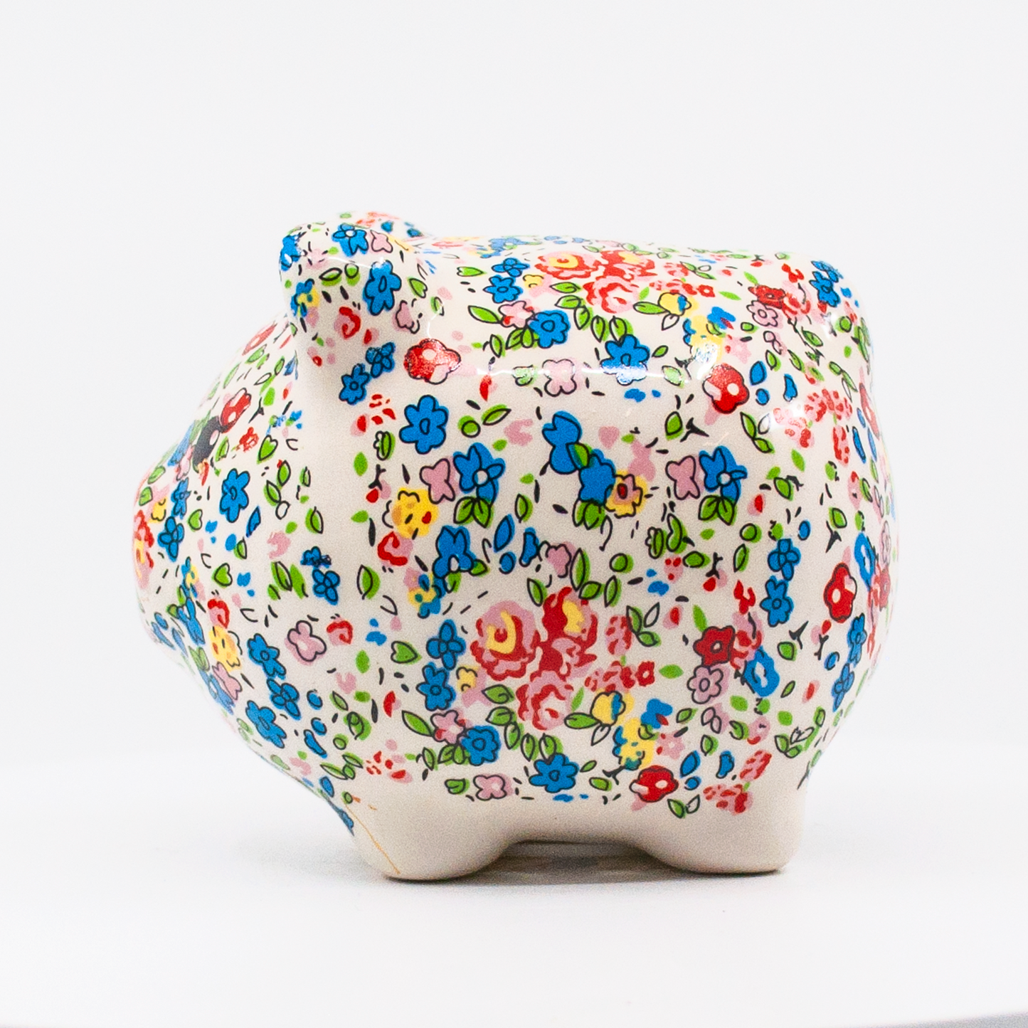 Pig Money Piggy Bank by Crystal Castle®- Red, Green, and Blue