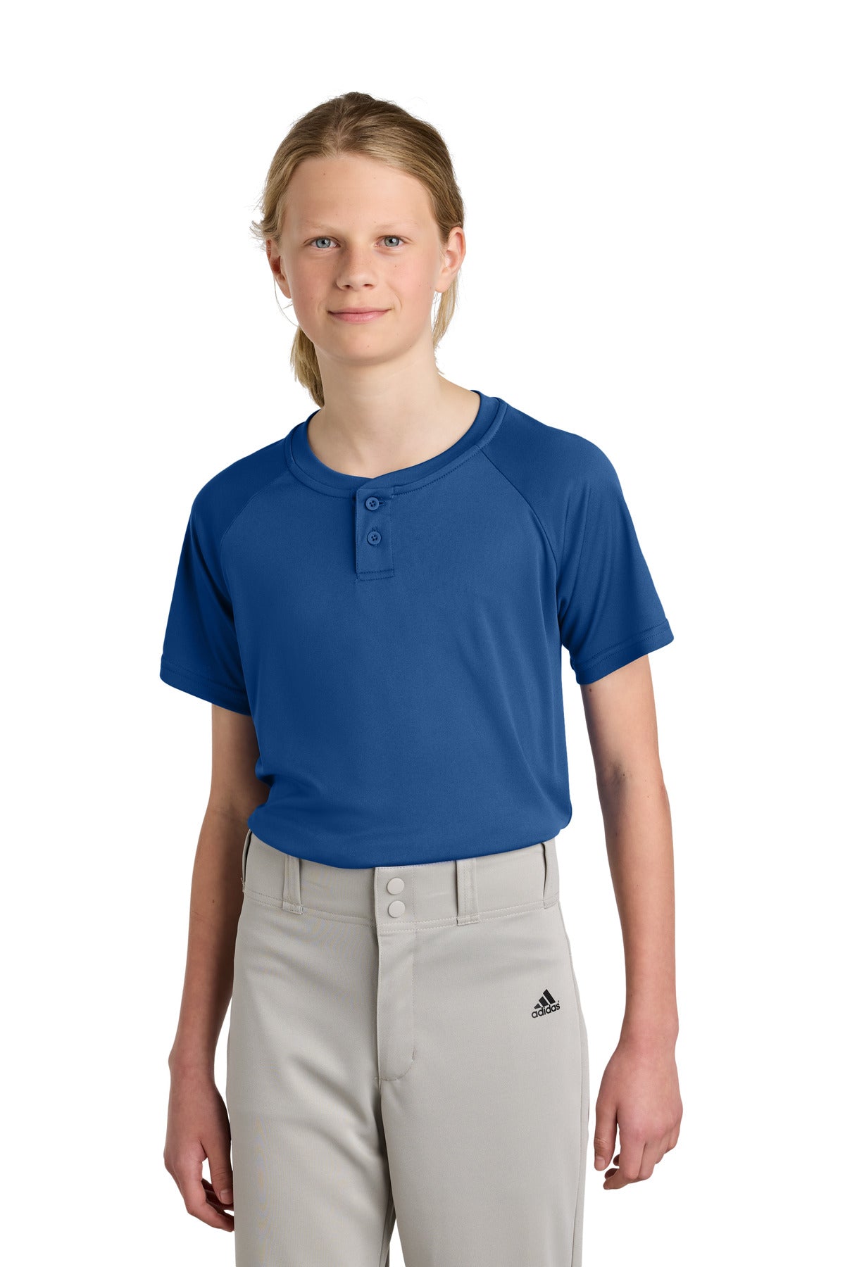 Sport-Tek® Youth PosiCharge® Competitor™ 2-Button Henley YST359