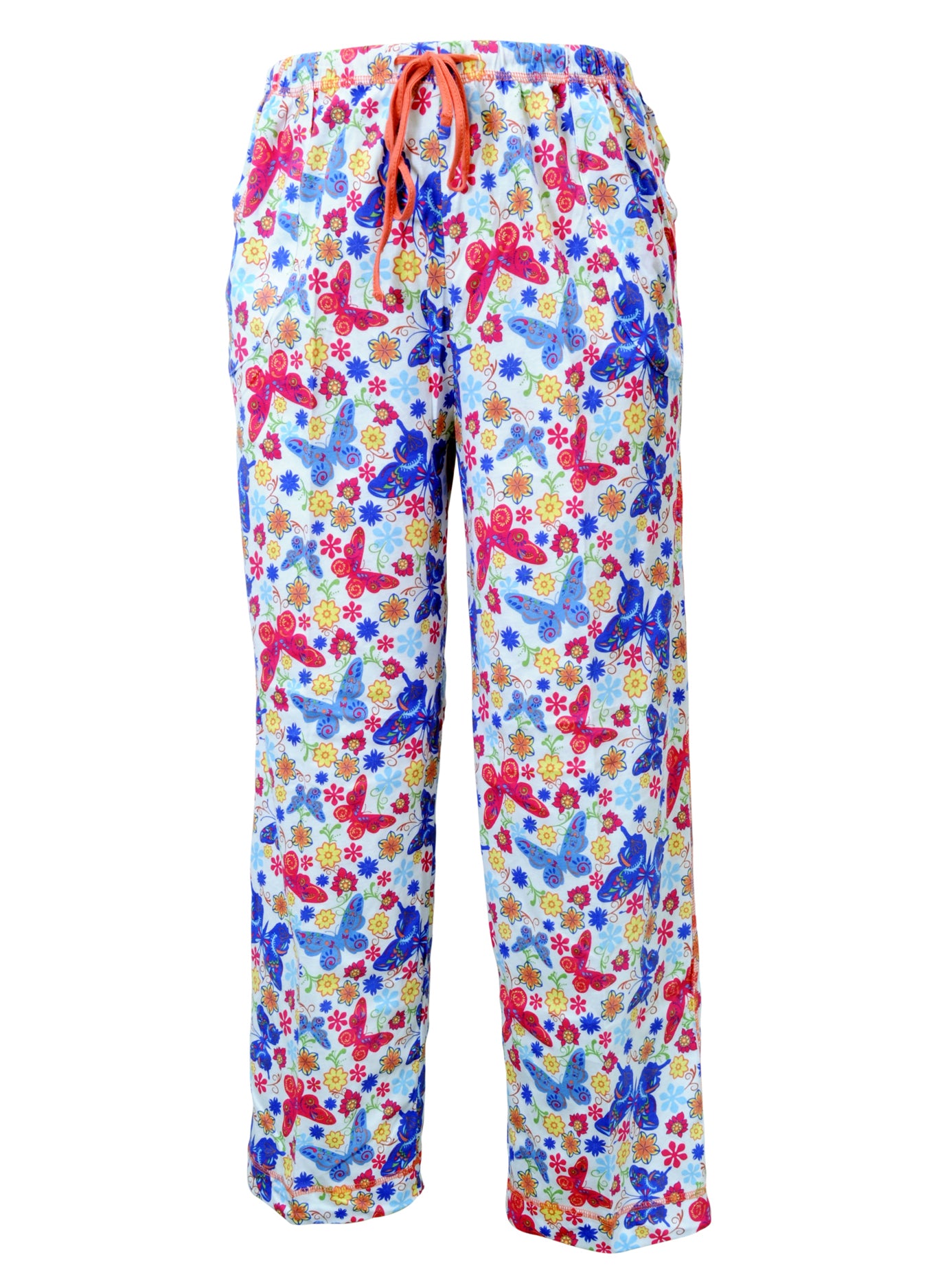 Lands' End Women's Plus Size Cotton Poplin Pajama Crop Pants - 1x - Wild  Blossom Stripe Block : Target