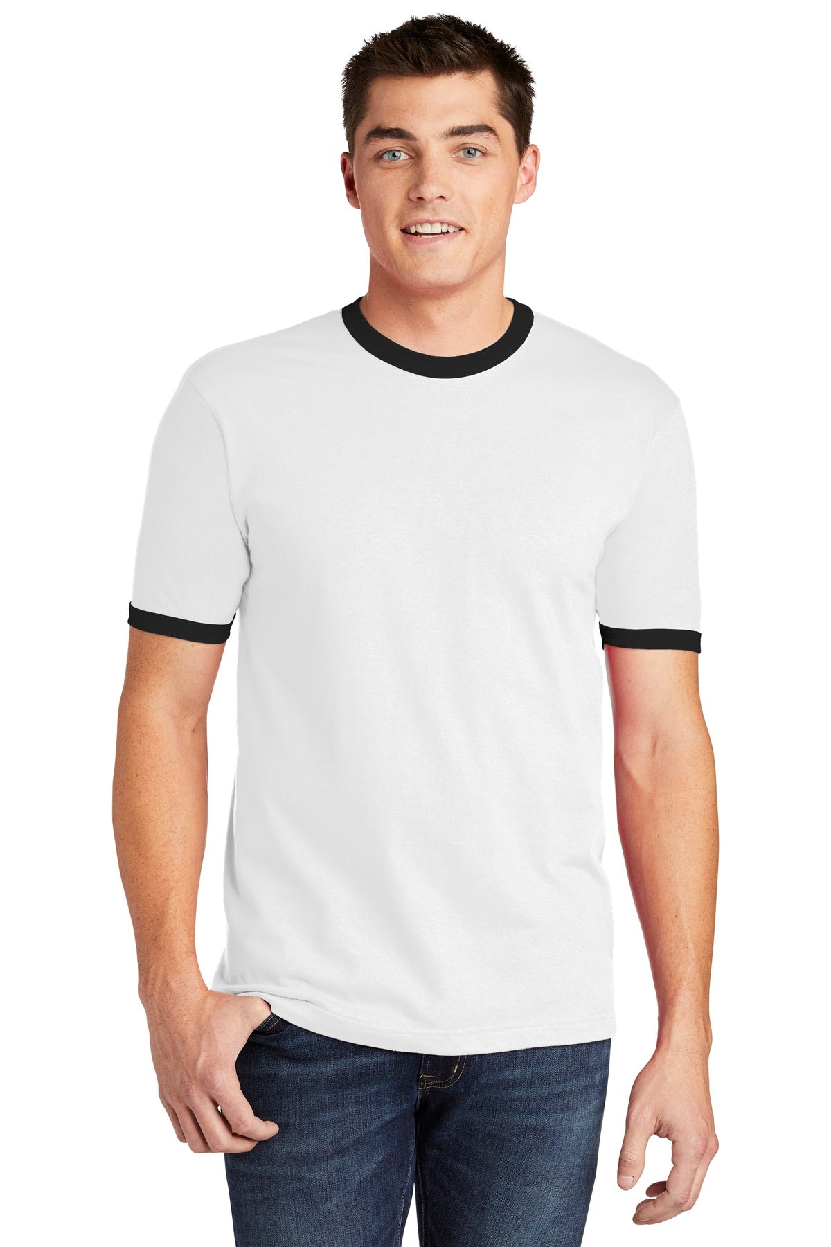 American Apparel ® Fine Jersey Ringer T-Shirt. 2410W