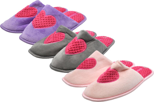 Women's Slippers with Heart Print
