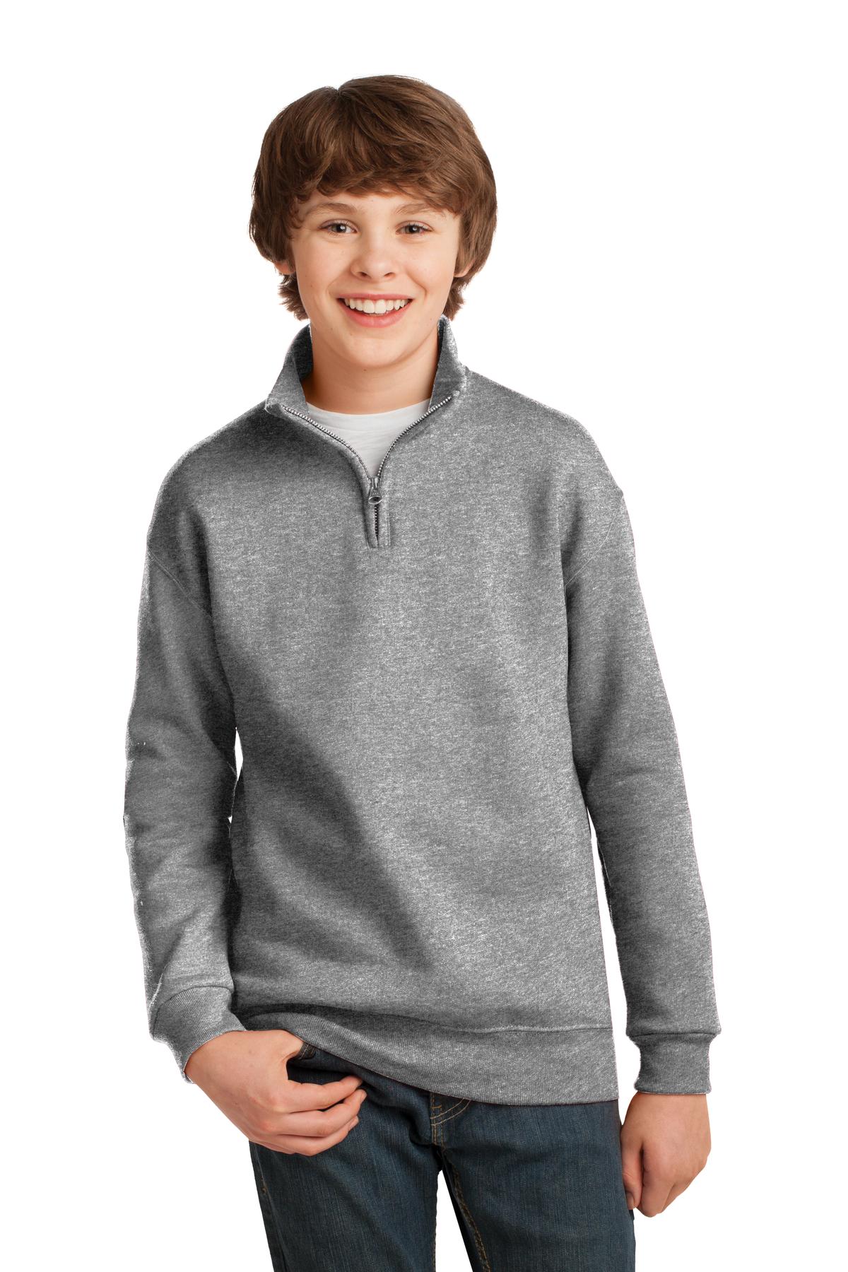 JERZEES® Youth NuBlend® 1/4-Zip Cadet Collar Sweatshirt. 995Y