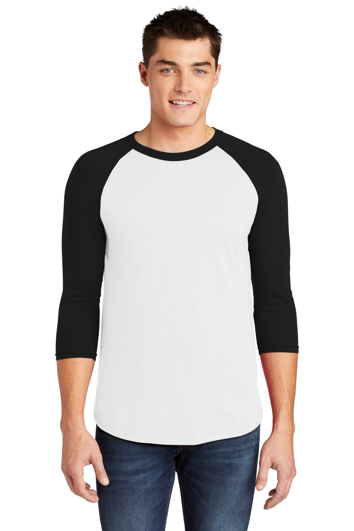 American Apparel ® Poly-Cotton 3/4-Sleeve Raglan T-Shirt. BB453W