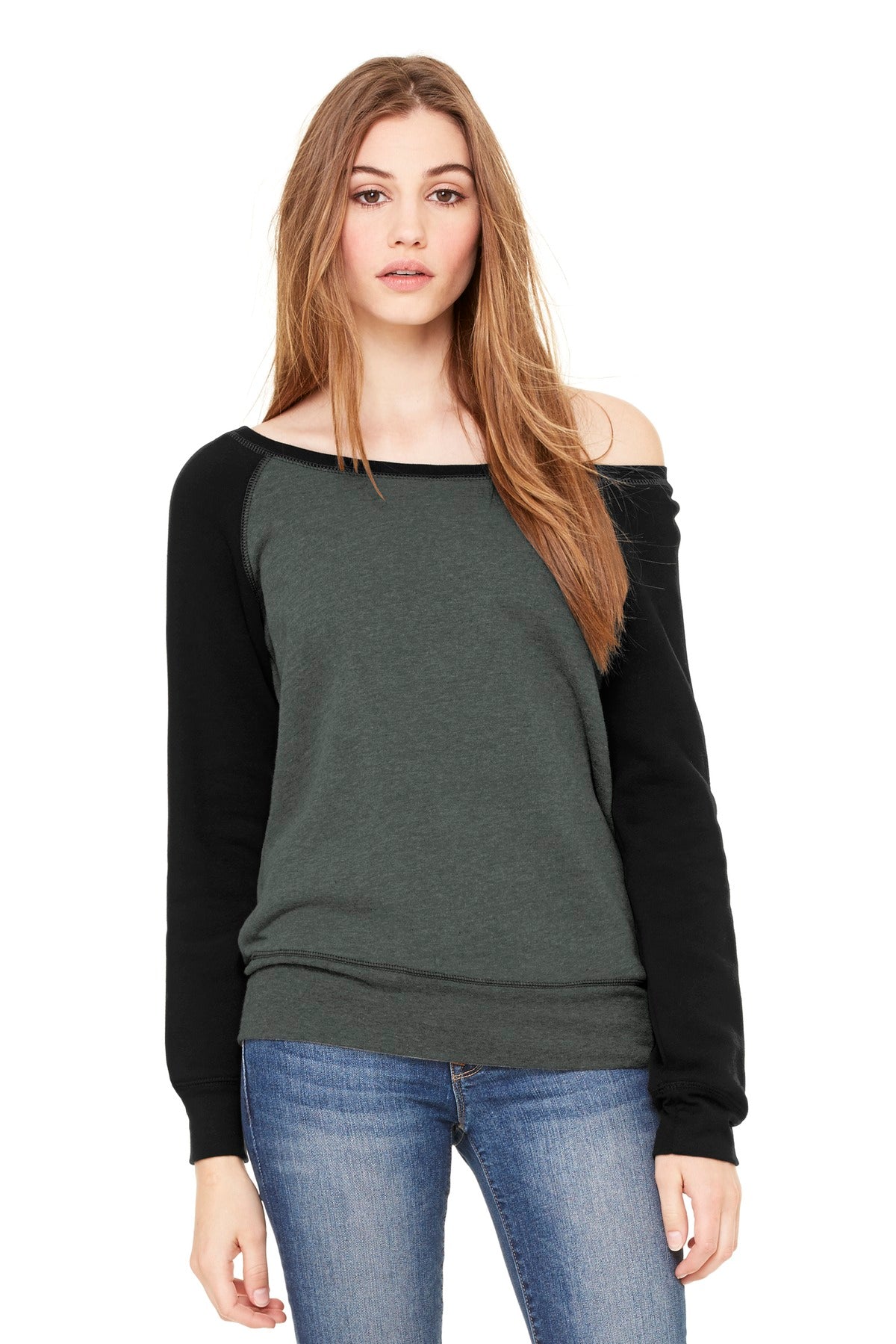 BELLA+CANVAS ® Women's Sponge Fleece Wide-Neck Sweatshirt. BC7501