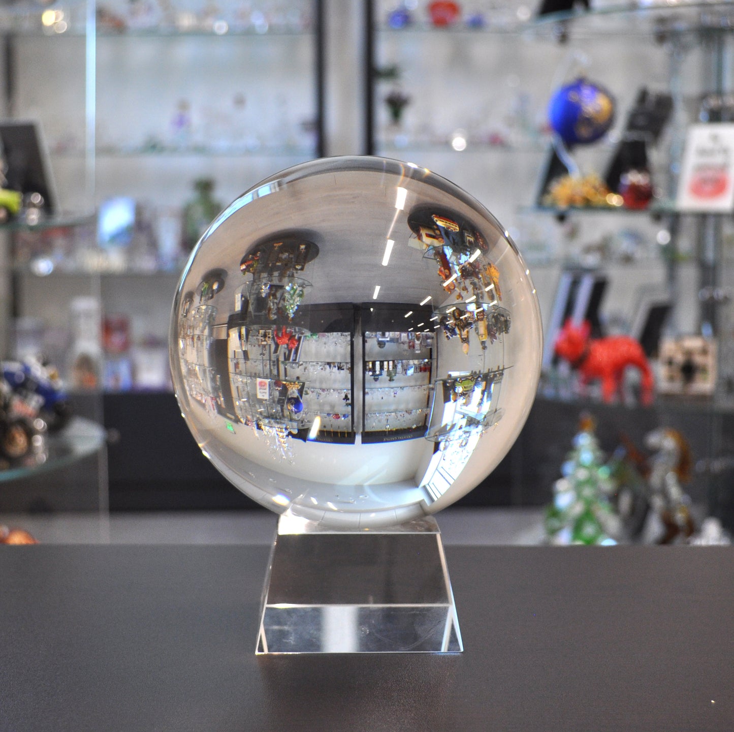 100 mm 4" Clear Crystal Ball with Stand by Crystal Castle