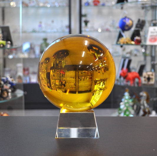 100 mm 4" Clear Crystal Ball with Stand by Crystal Castle