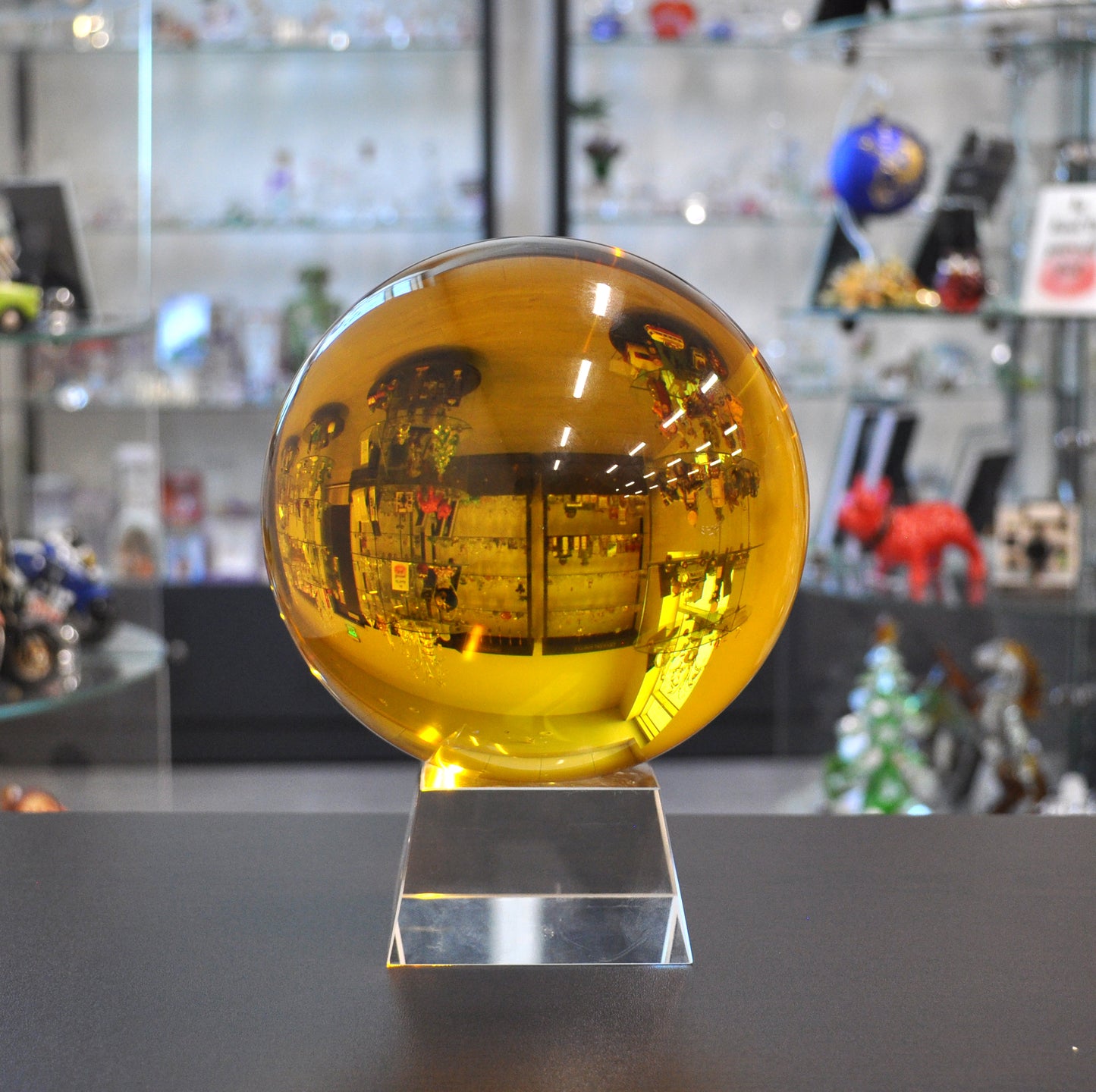 150 mm 6" Clear Crystal Ball with Stand by Crystal Castle