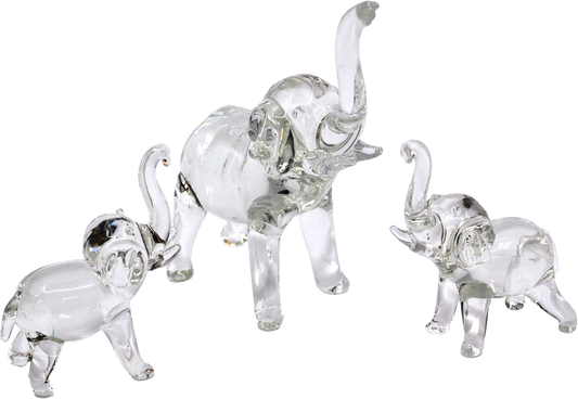 Glass Elephant Family by Crystal Castle