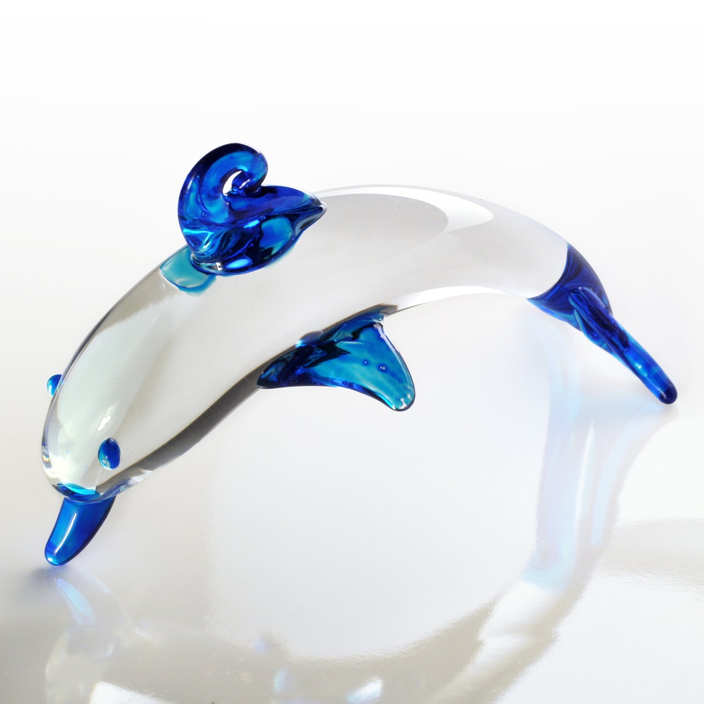 Glass Dolphins, Includes Stand Set