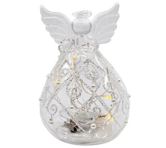 Crystal Castle Clear Light Up Circle Angel