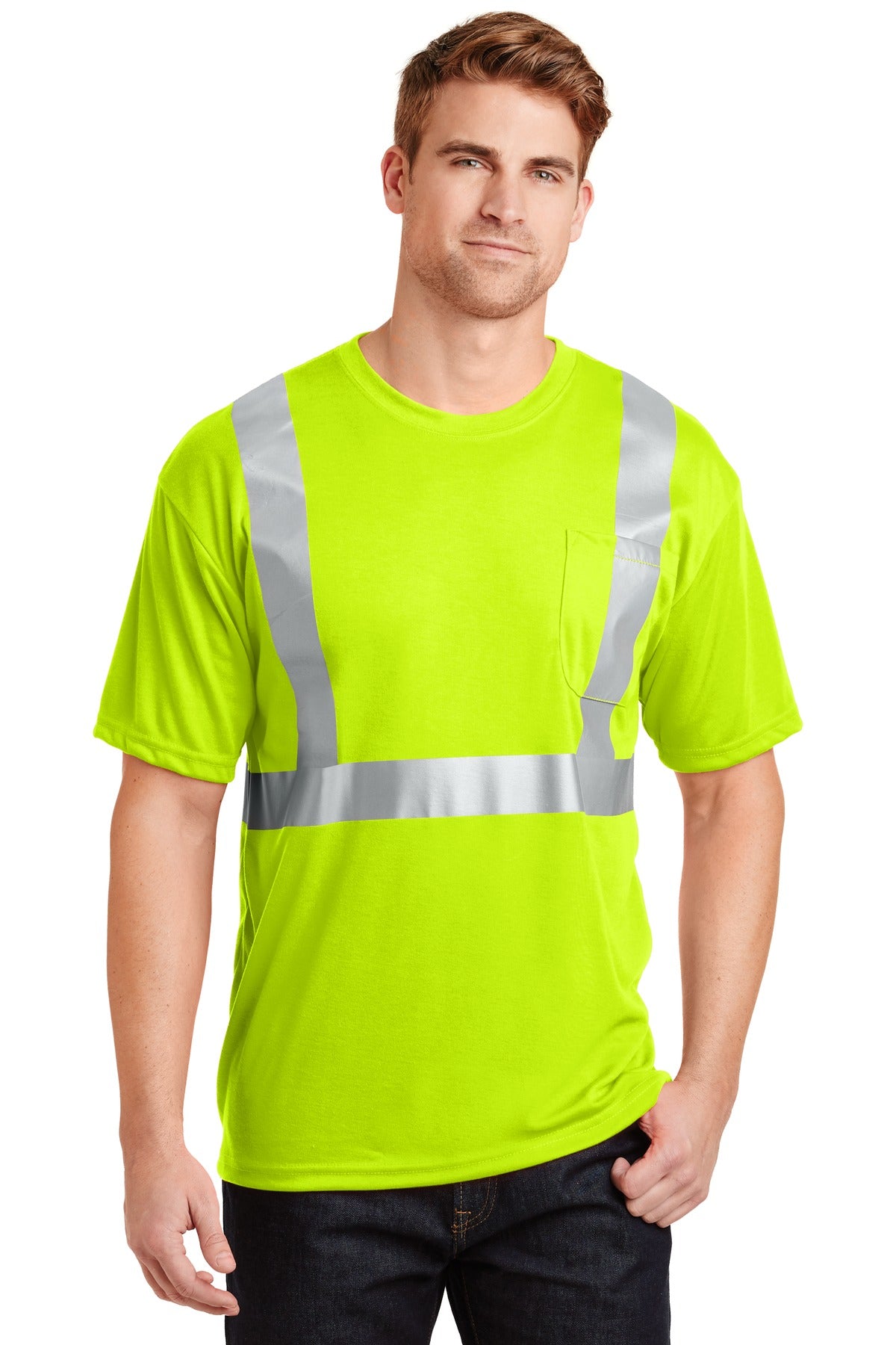 CornerStone® - ANSI 107 Class 2 Safety T-Shirt.  CS401