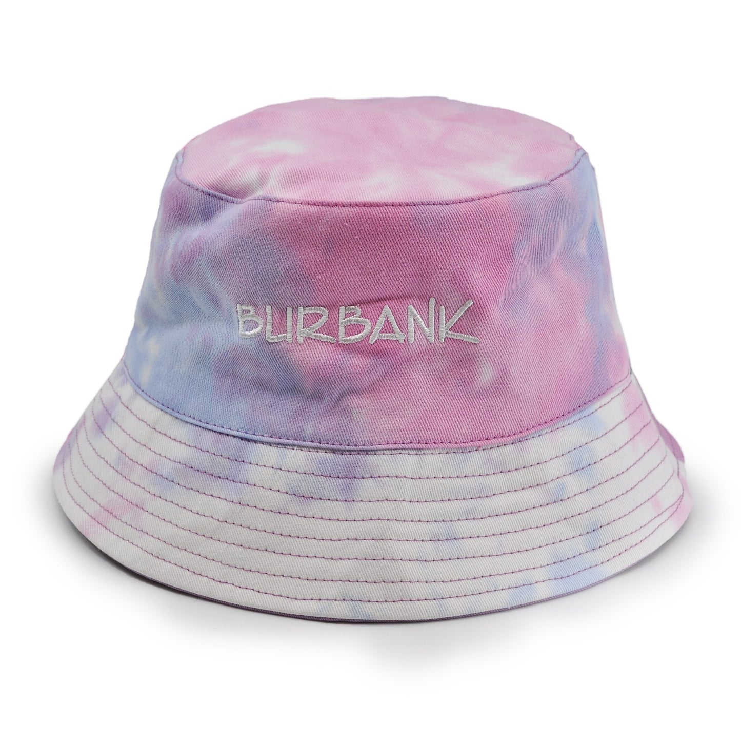 Reversible Your Beach City Unisex 100% Cotton Packable Summer Travel Bucket Beach Sun Hat Outdoor Cap. (Tie Dye Pink/Pink)
