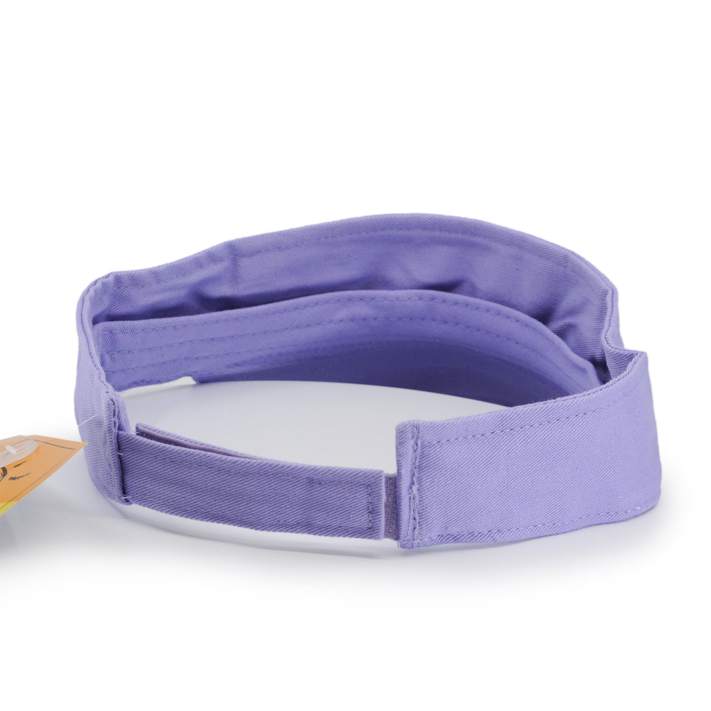 River Beach Unisex Visor in color Lavender. Back View showcasing hook and loop enclosure.