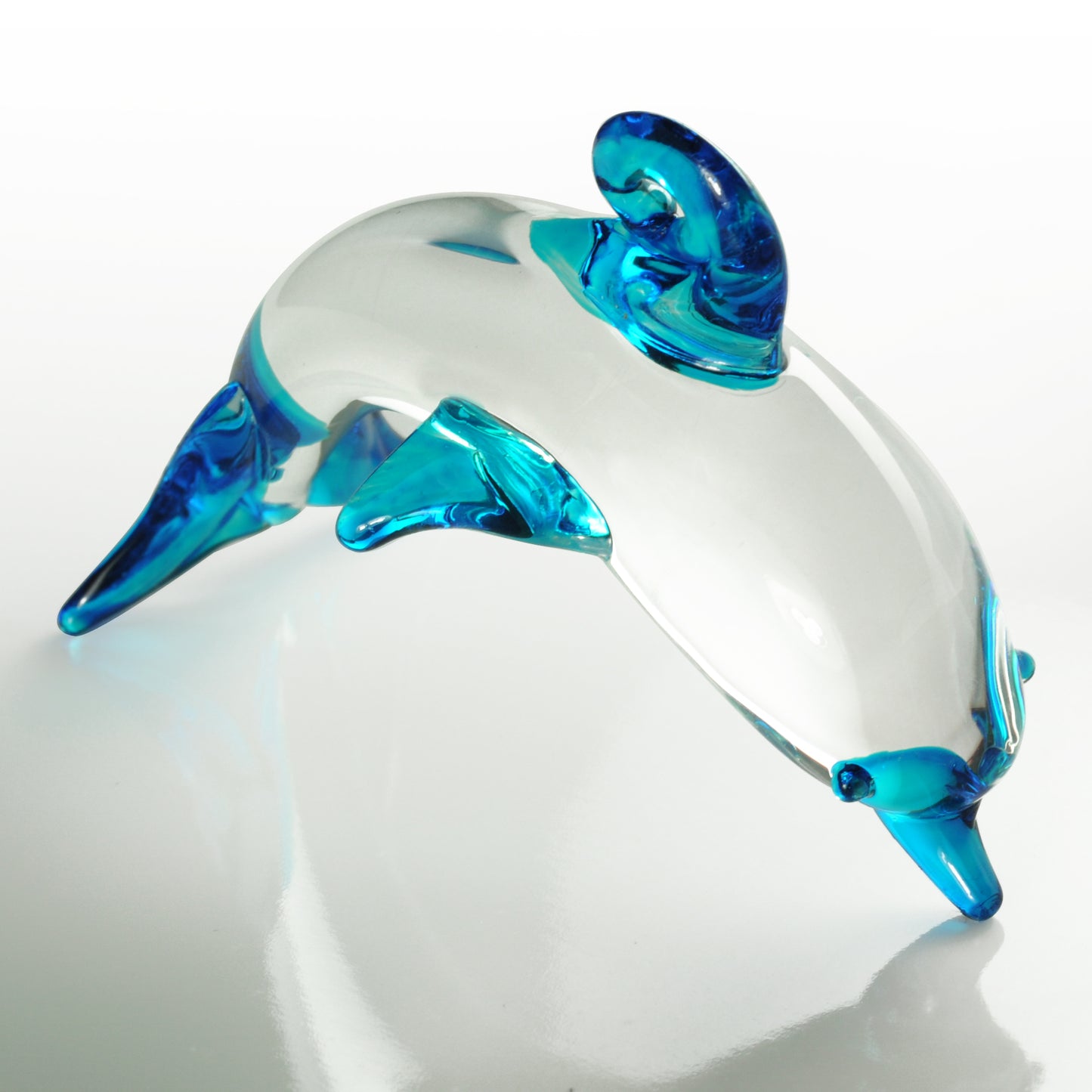 Glass Dolphins, Includes Stand Set