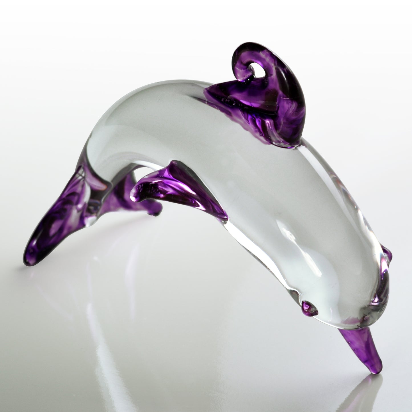 Glass Dolphins, Includes Stand Set