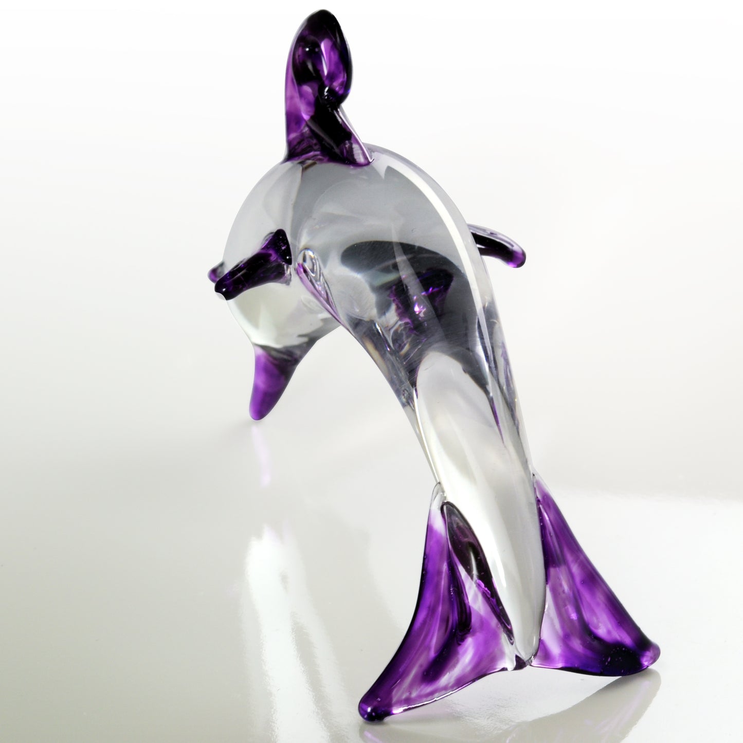 Glass Dolphins, Includes Stand Set