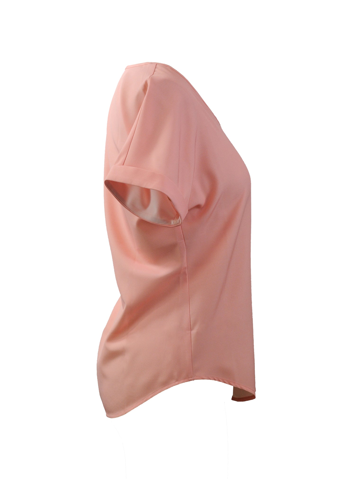Young USA Ladies Fashion Blouse Side View - Pink