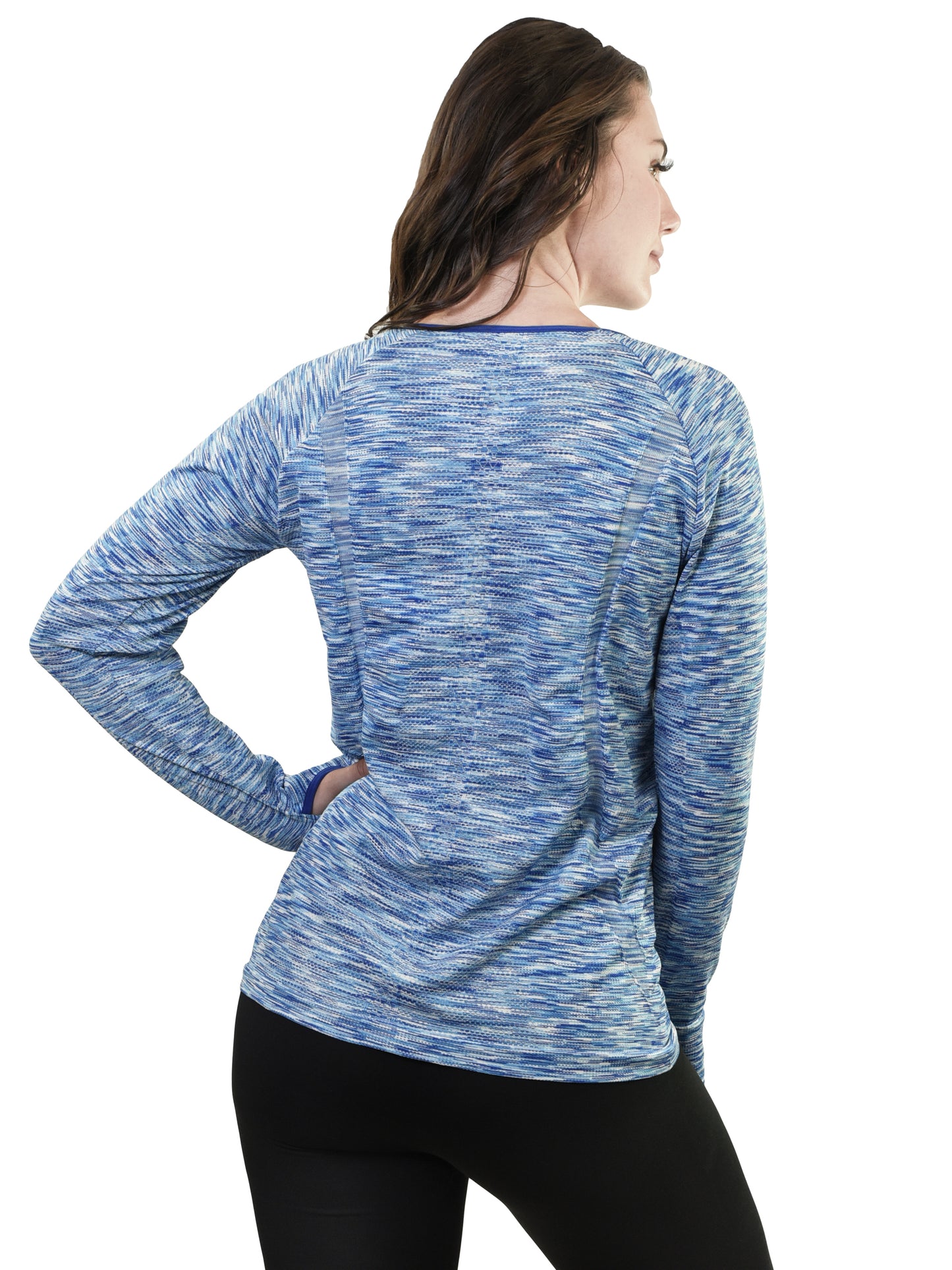 Young USA® Ladies Athletic Long Sleeve Shirt, V-Neck