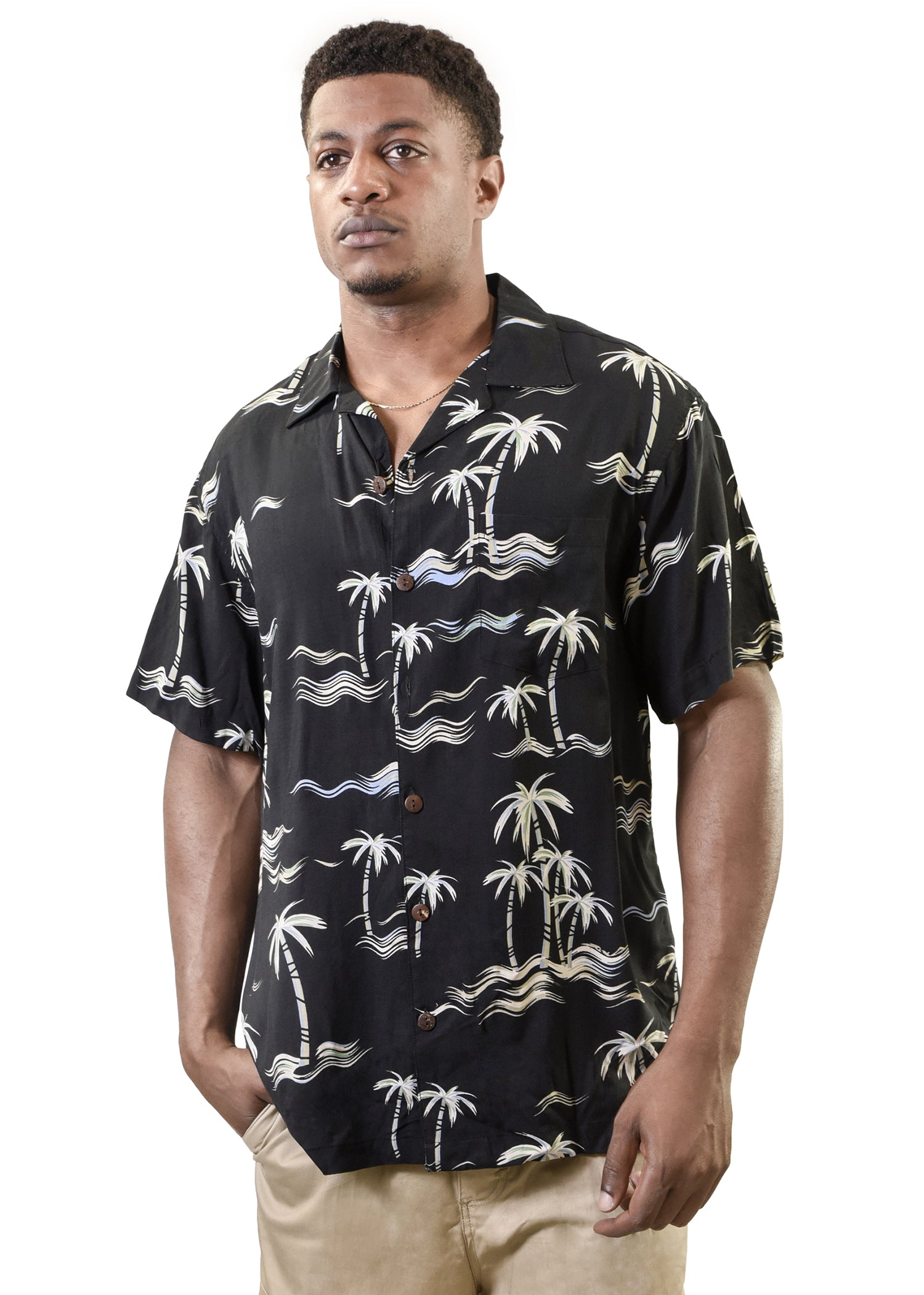 Men's Hawaiian Shirt - Cars, Surfboards and Palm Trees – MODA GOODS