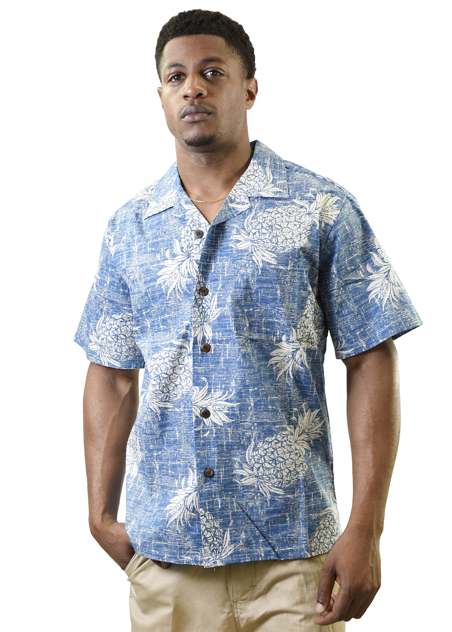 Men's Hawaiian Shirt - Cars, Surfboards and Palm Trees