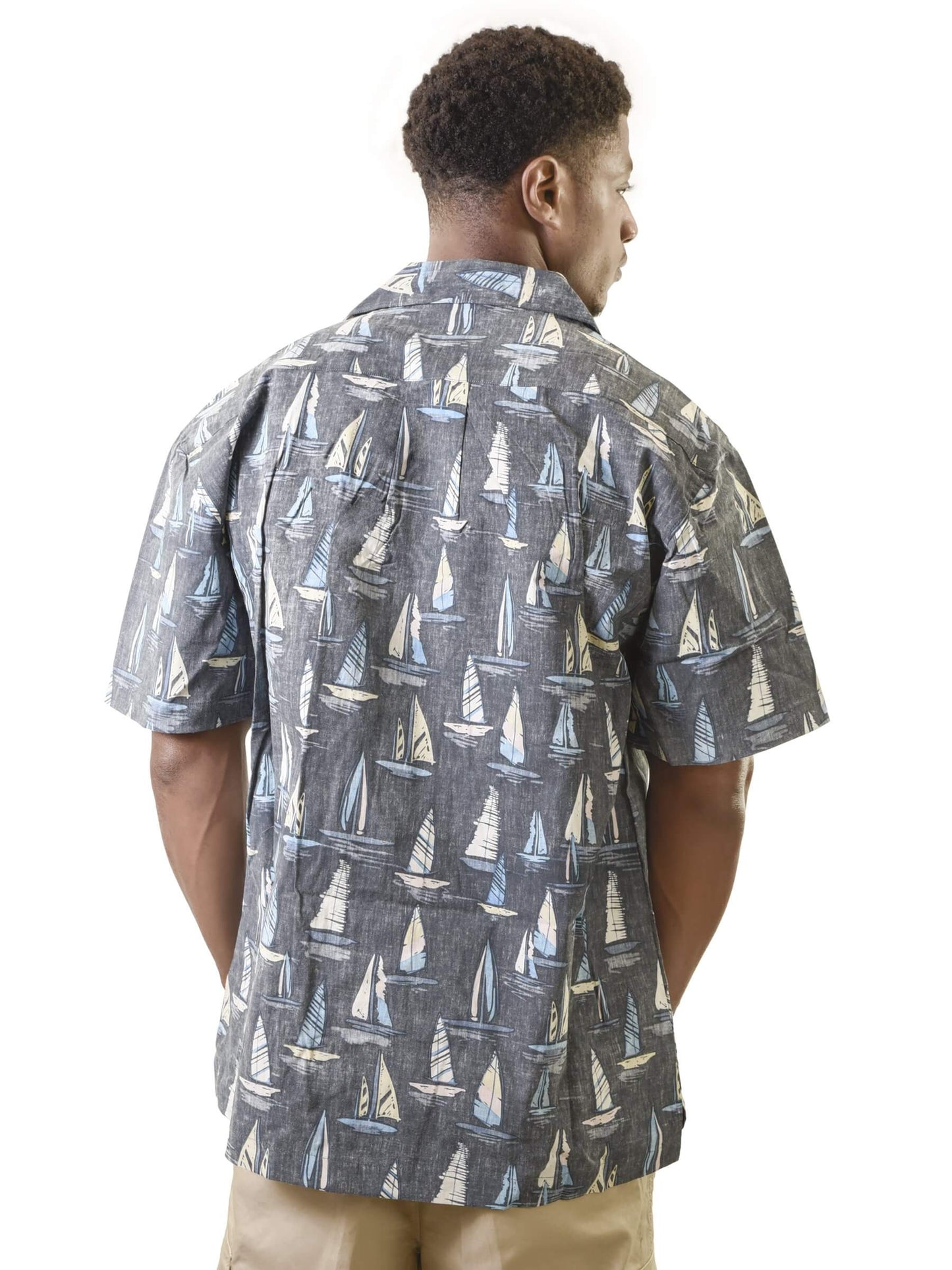 Men's Hawaiian Shirt, Sail Boat