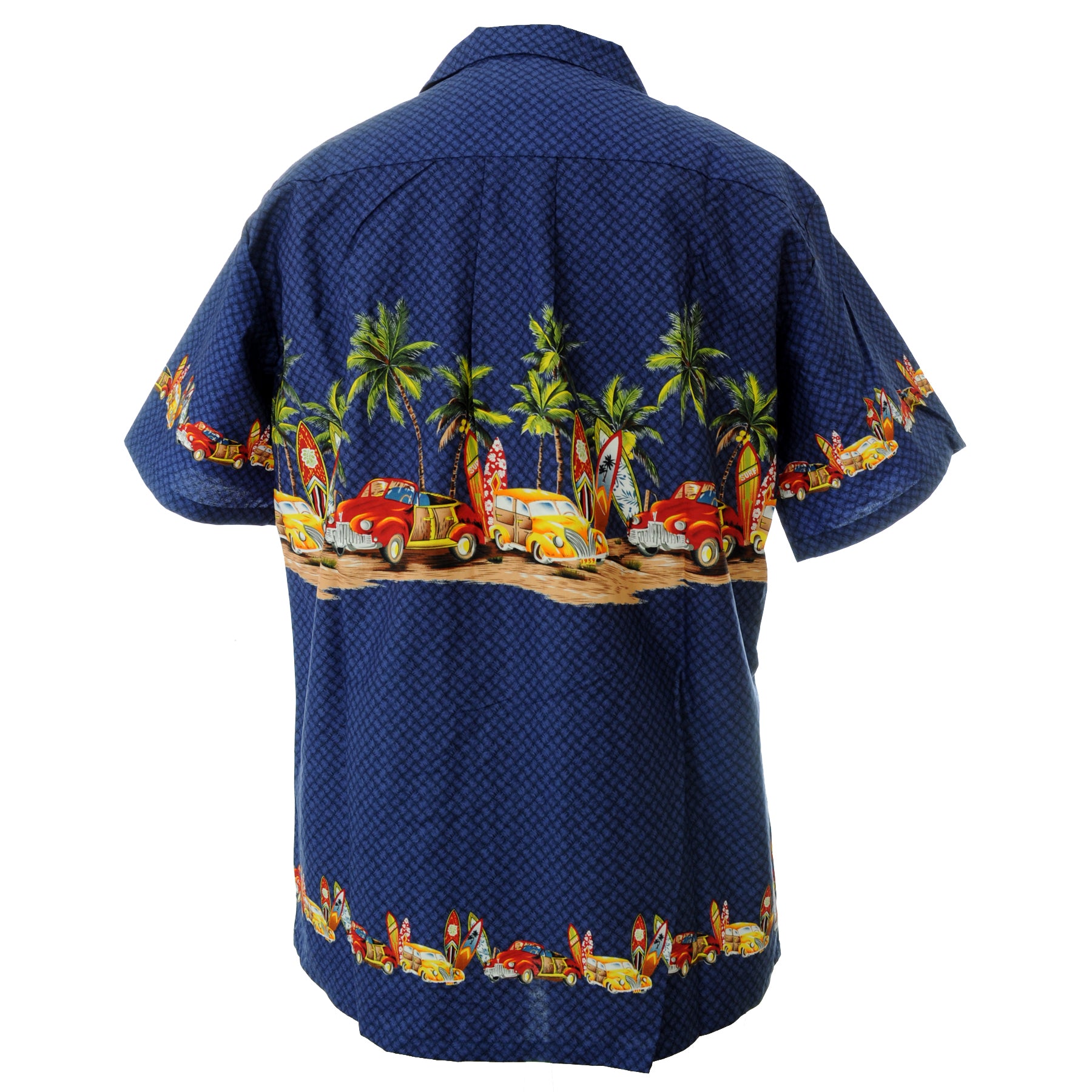 Men's Hawaiian Shirt - Cars, Surfboards and Palm Trees – MODA GOODS