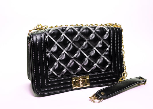 Young USA® Ladies Diamond Lattice Quilted Shoulder Bag