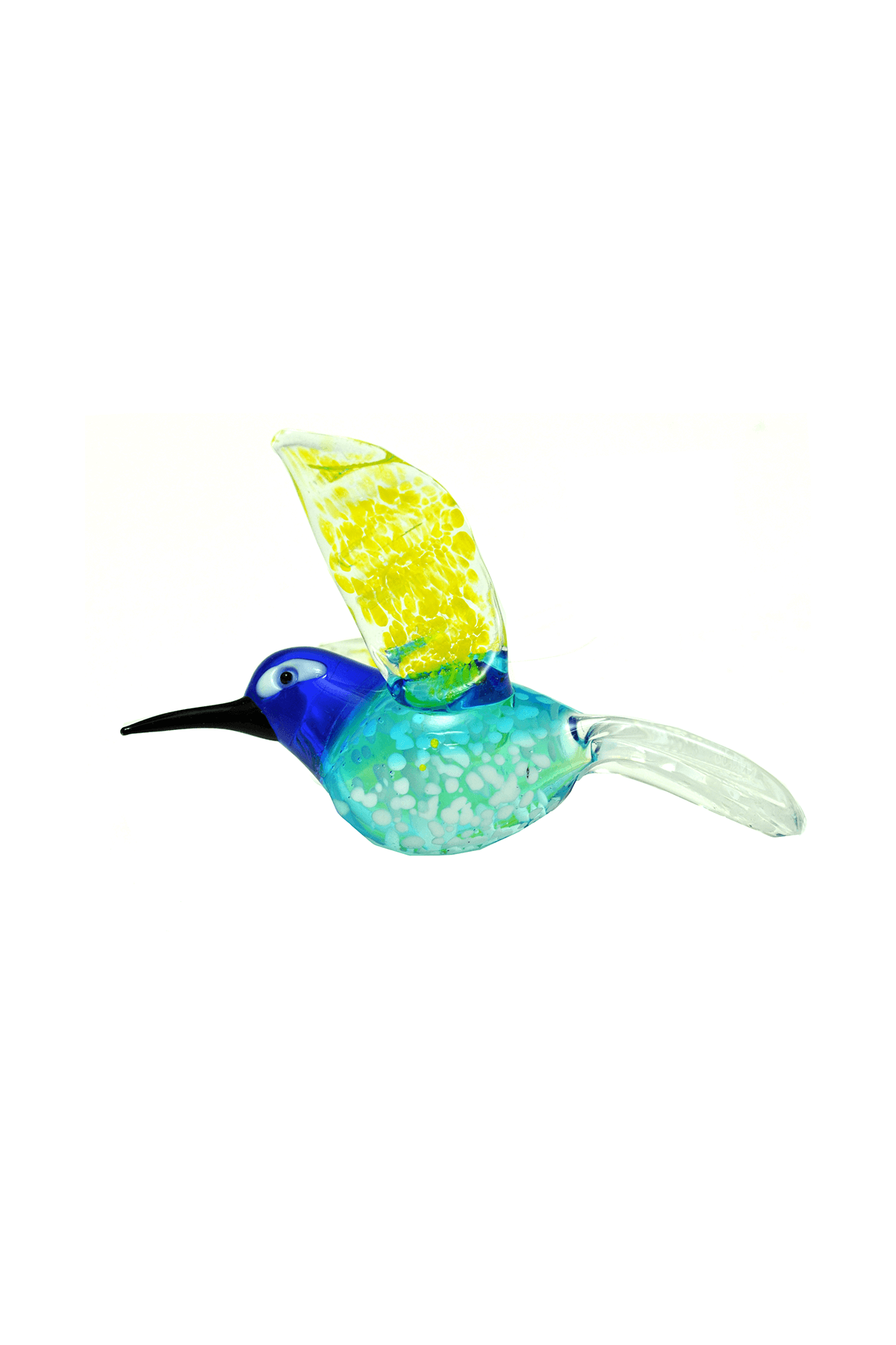 Crystal Castle Glass Hummingbird in Turquoise and Blue