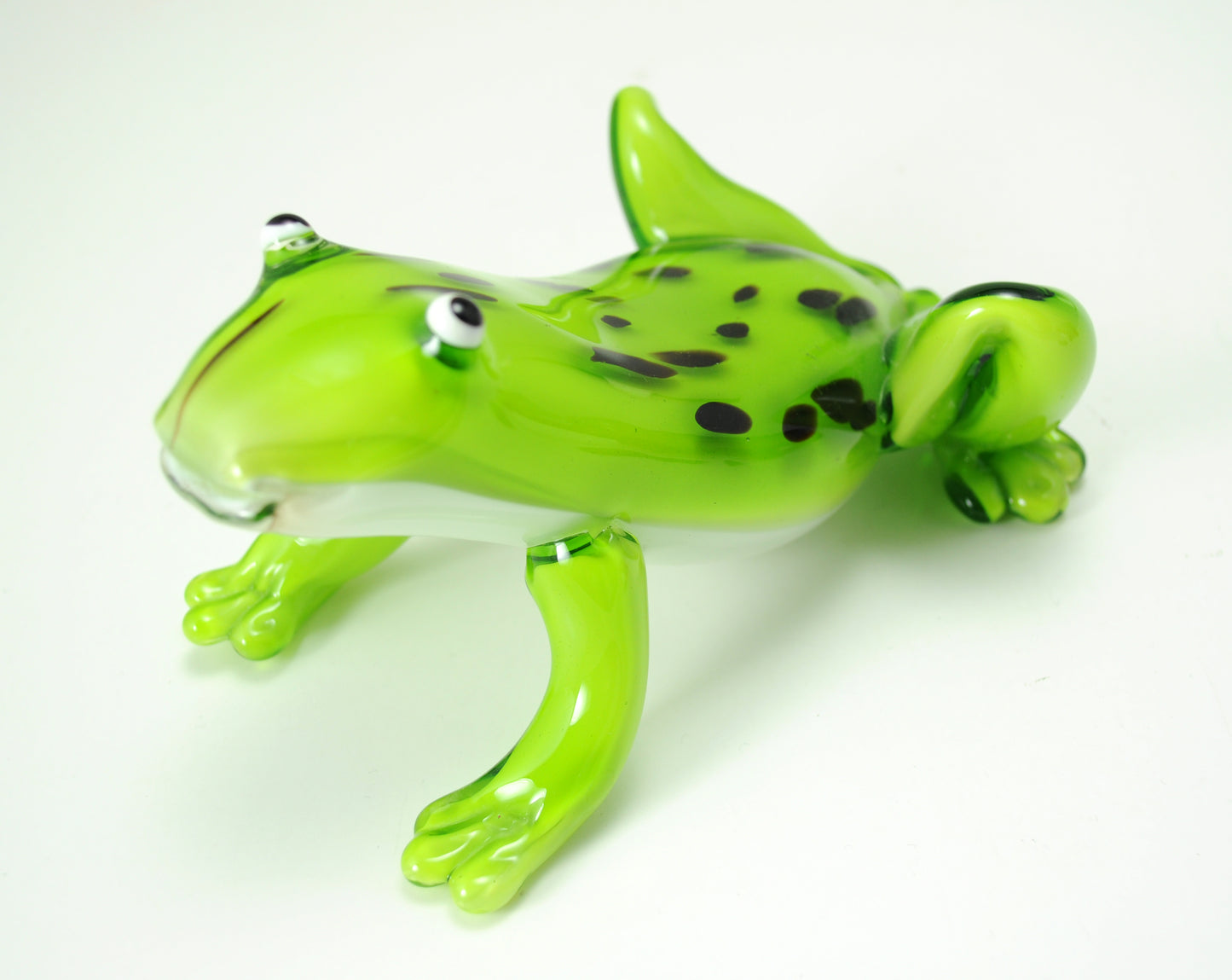 Crystal Castle Glass Frog Figurine Green