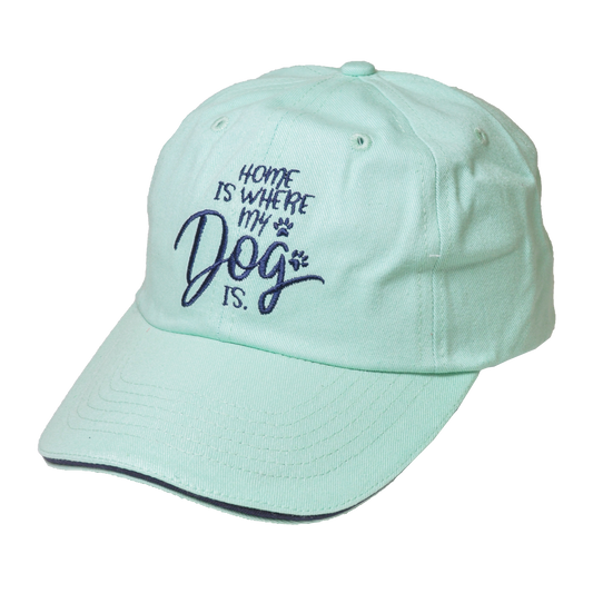 Pet Collection "Home Is Where My Dog Is" 100% Cotton Adjustable Sports Cap.