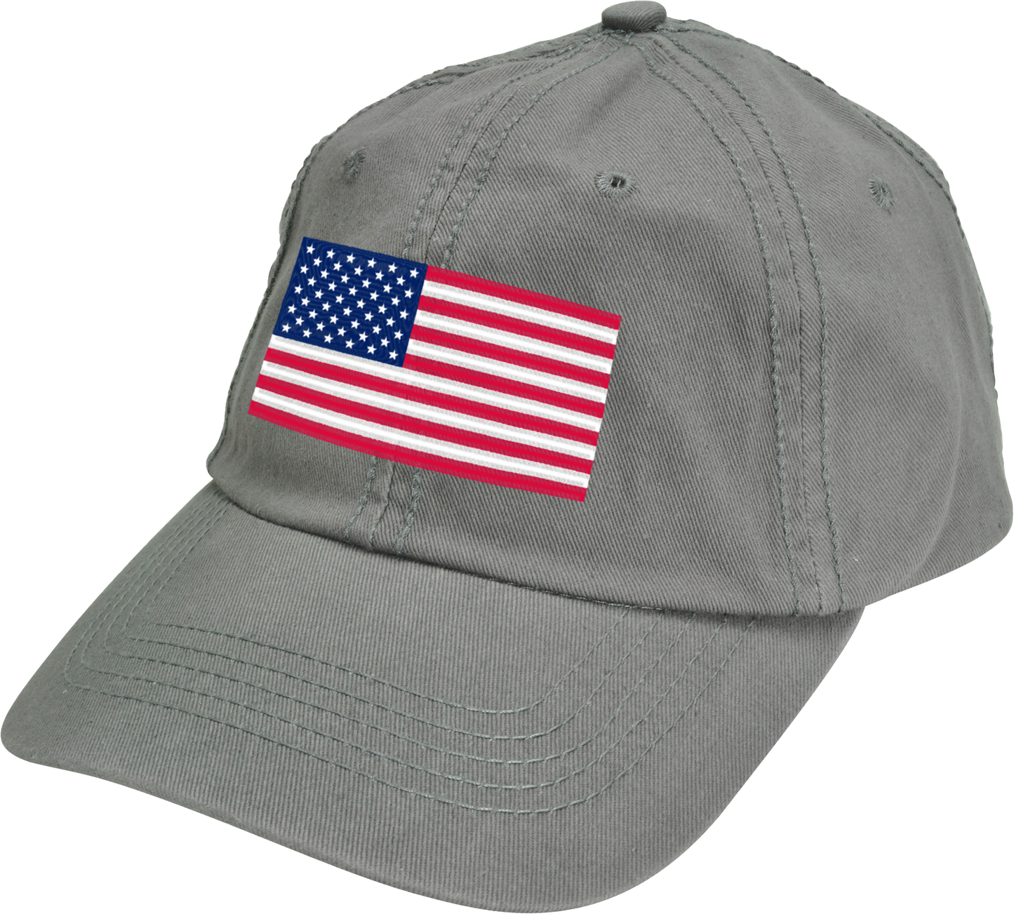 Adult Fishing Cap With American Flag Embroidery