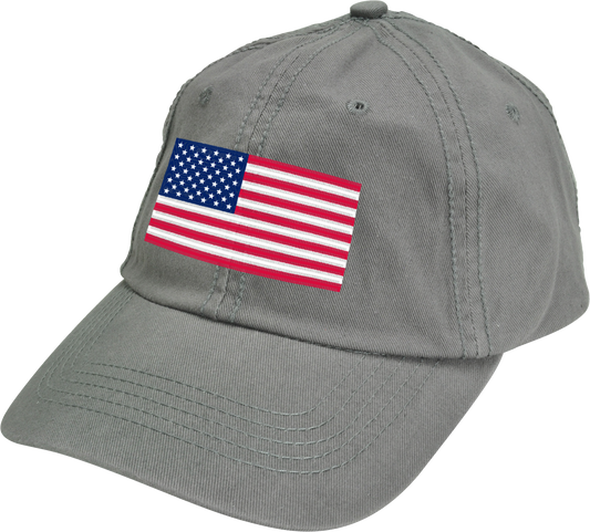 Adult Fishing Cap With American Flag Embroidery