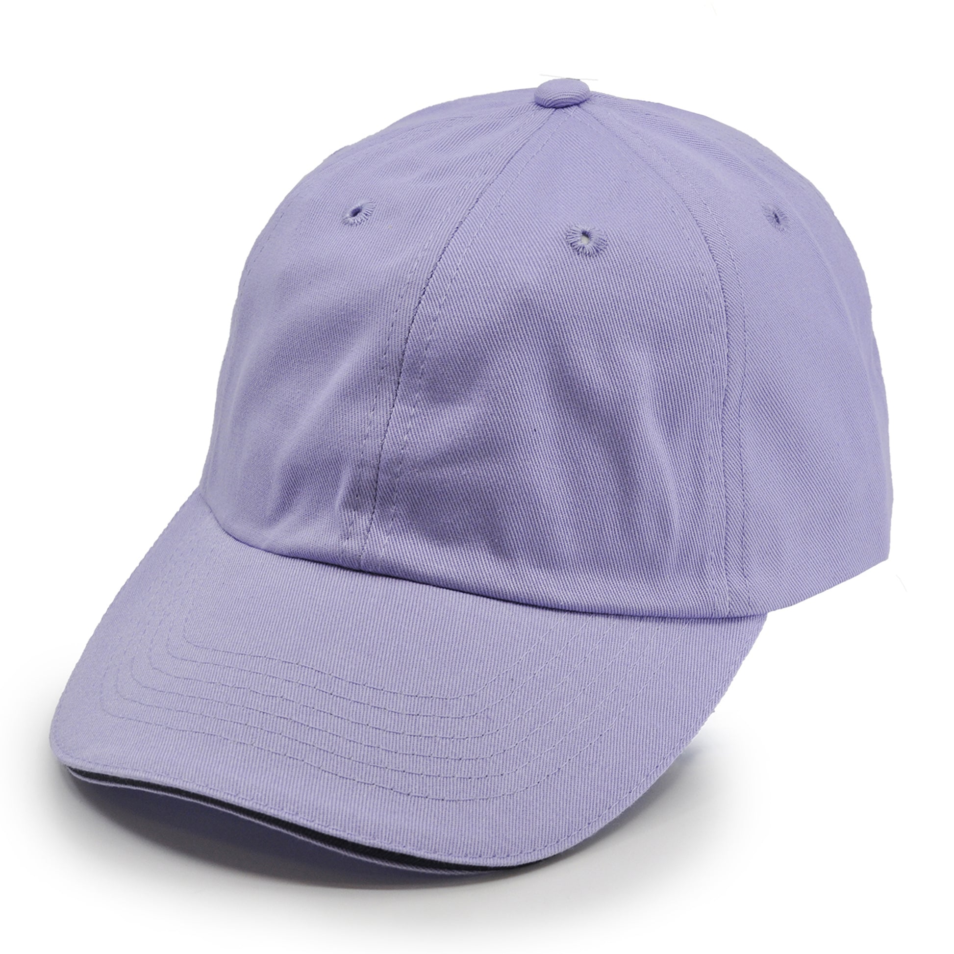 River Beach 100% Cotton Unisex Sports Cap, in color Lavender. Front View.