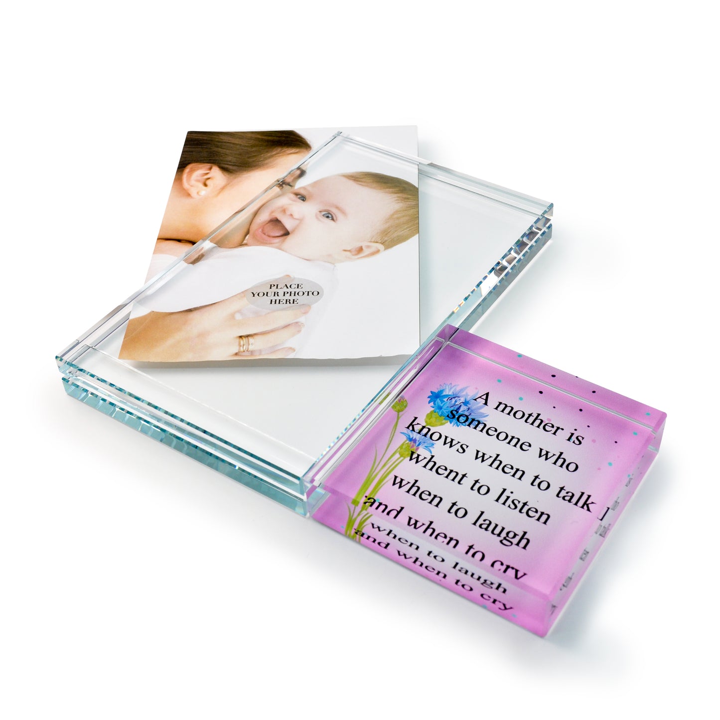 Mother's Day Glass Photo Frame "A Mother Is" By Crystal Castle