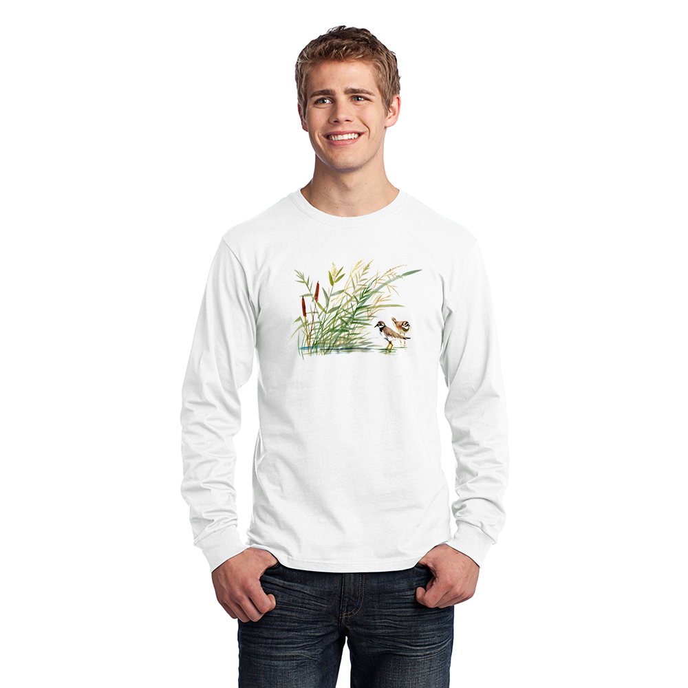 Men's Long Sleeve Jersery T-Shirt, Birds