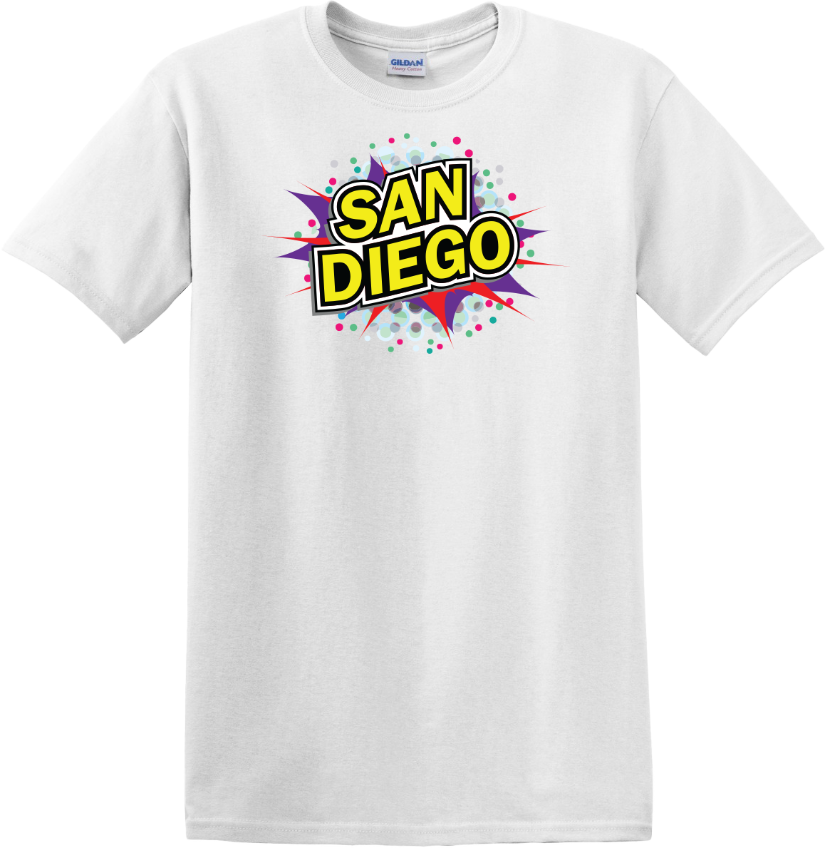 Graphic T-Shirt - SAN DIEGO ACTION BUBBLE