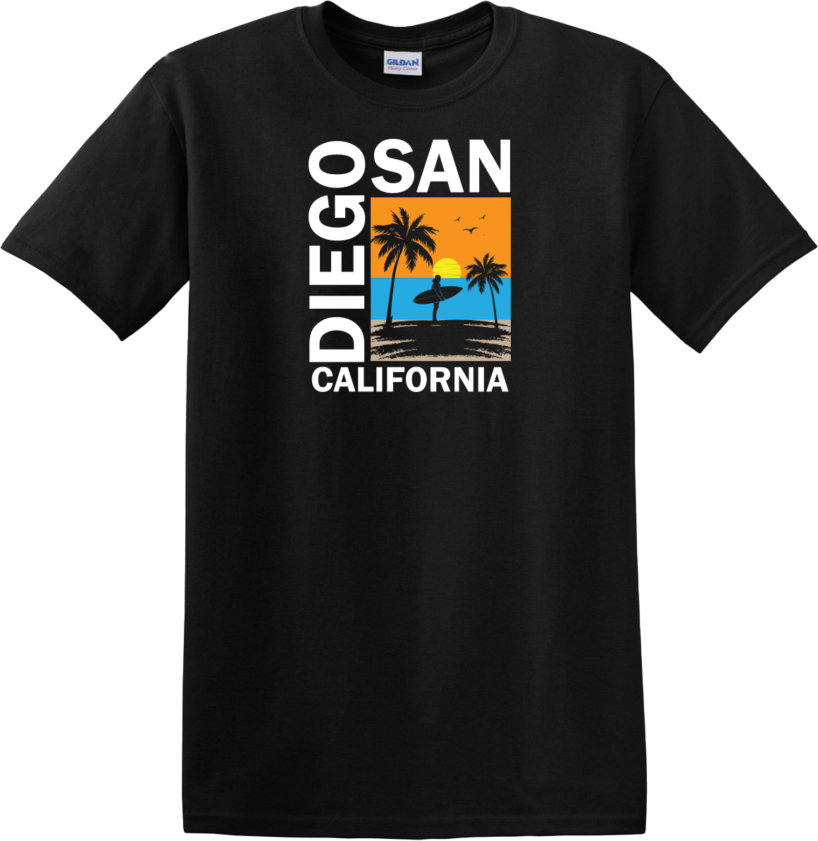 Graphic T-Shirt - SURFER ON SUNSET