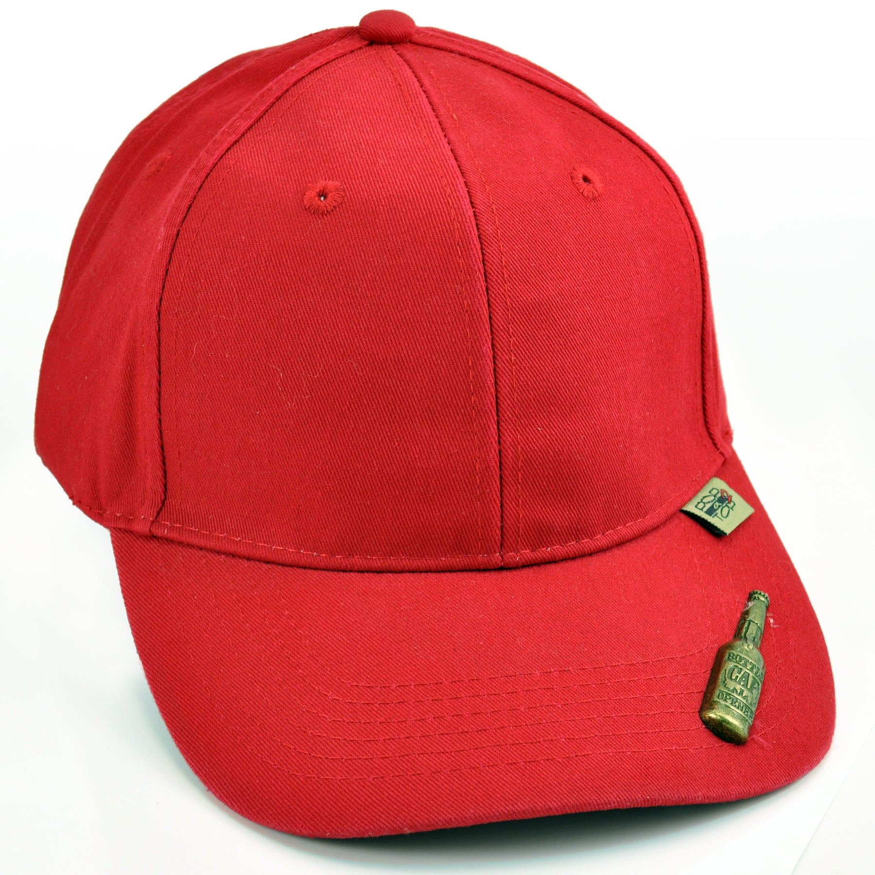 POP-A-TOP Snapback Hat with Bottle Opener in Red