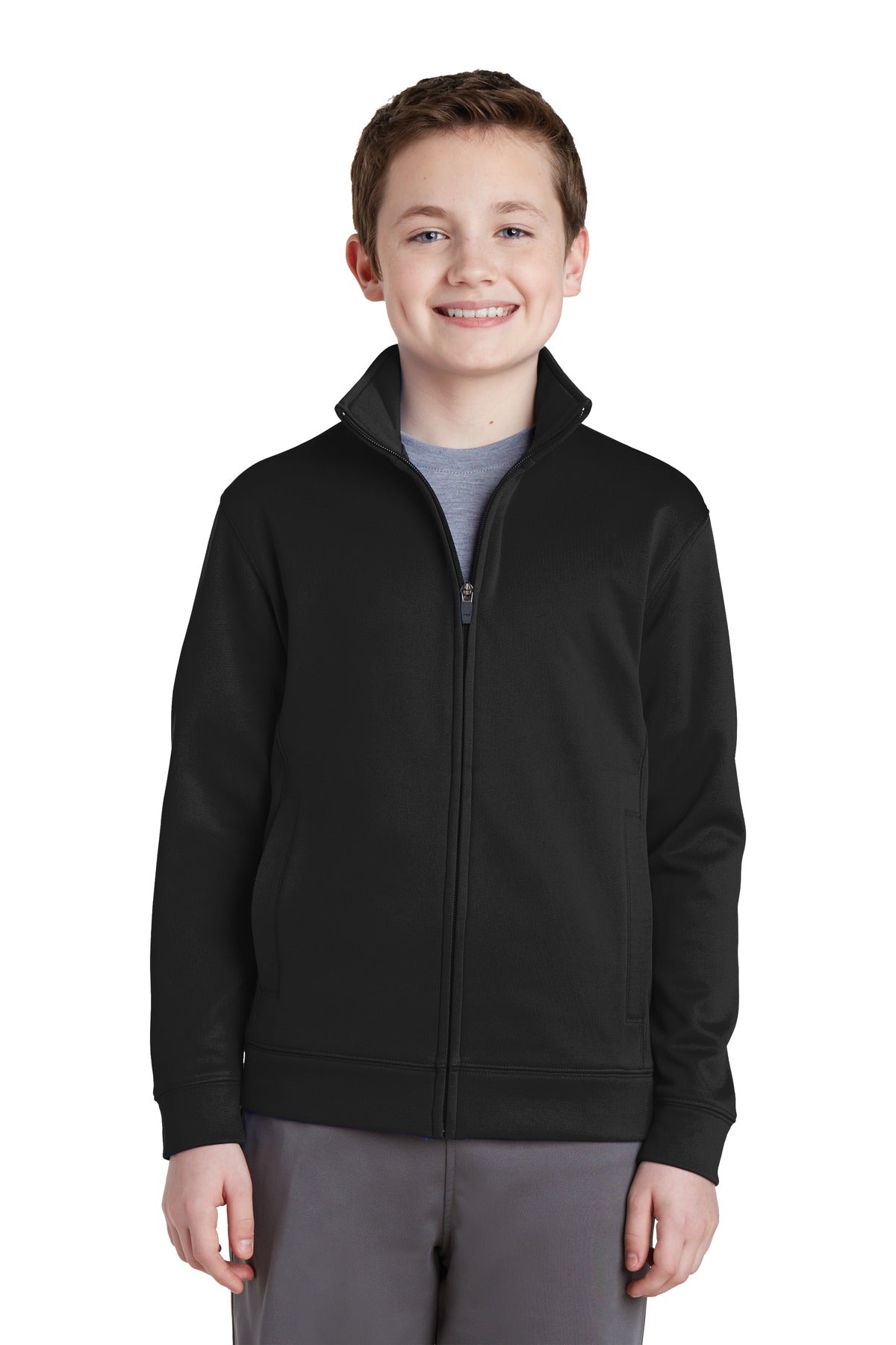 Sport-Tek® Youth Sport-Wick® Fleece Full-Zip Jacket.  YST241