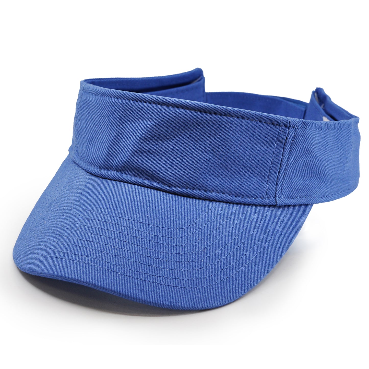 River Beach Unisex Visor in color Blue. Front View.